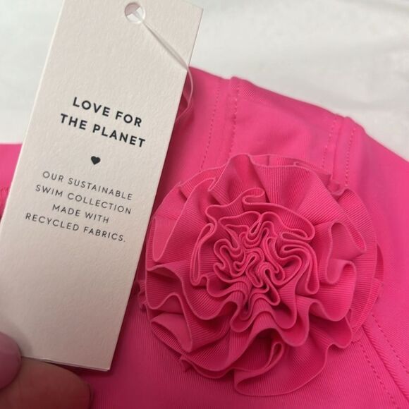 Janie and Jack 100048655 Pink Recycled Rosette Rash Guard size 12-18 m NWT - Picture 5 of 9